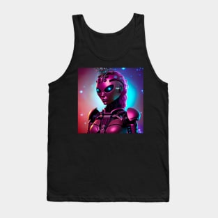 A pink robot space queen ruler of the galaxy. Tank Top